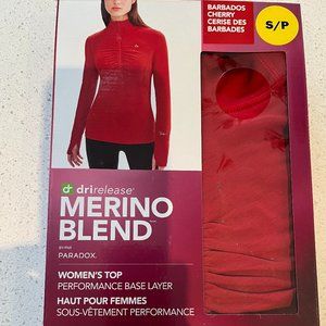 Paradox - Small Women's Drirelease Merino Blend Long Sleeve Top Base Layer (NIB)